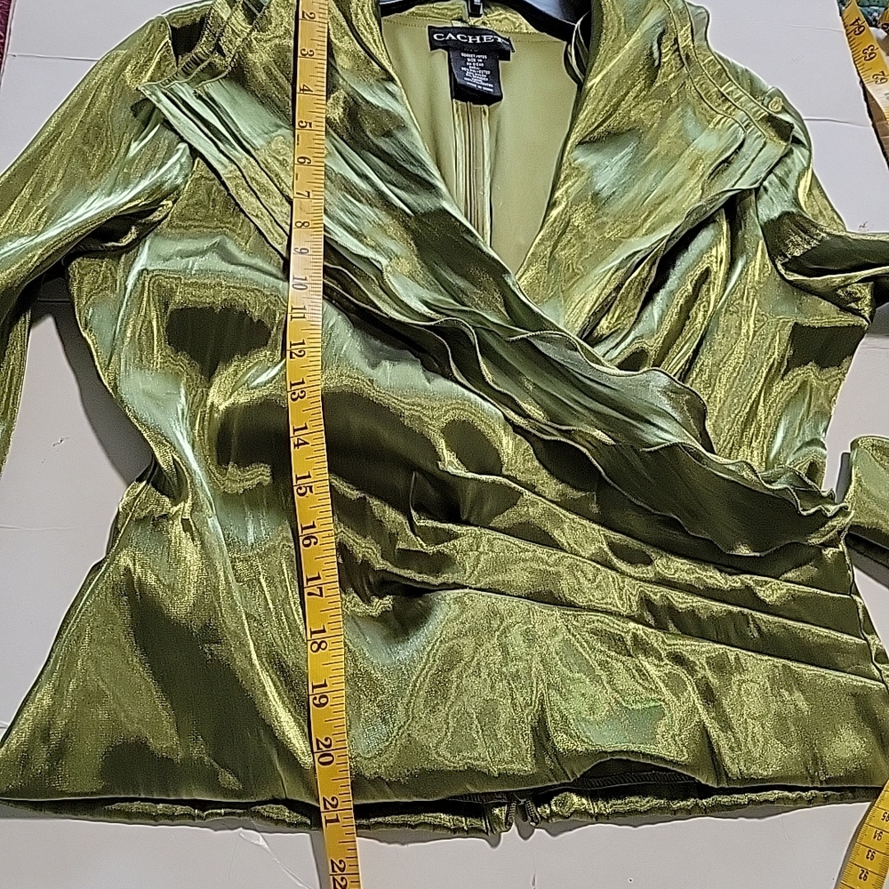 Cachet Olive Green Women's Top - Picture 10 of 11